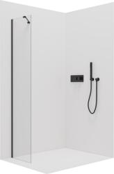 Cerano - Antelo bal/jobb oldalfal - 6 mm - matt fekete, átlátszó üveg - 40x190 cm