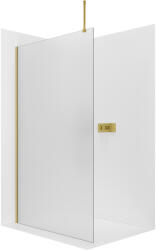 Cerano - Zuhanykabin Onyx Top Round B/J - 8 mm - kerek tartó - szálcsiszolt arany, matt üveg - 150x200 cm