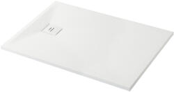Cerano - Téglalap alakú zuhanytálca Pablo - SMC/ásványi kompozit - strukturált fehér matt - 110x80x3 cm (CER-481012)