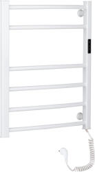 Cerano - Luca elektromos törölközőszárító, kijelzővel - 97 W - fényes fehér - 660x550 mm (LIV-W-EG-6-55)