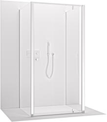 Cerano - Háromfalú zuhanykabin Ferri UL/P - 6 mm - króm, átlátszó üveg - 90x100x195 cm - forgó