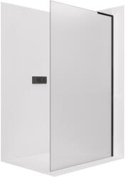 Cerano - Zuhanykabin Onyx B-jobb oldali merevítővel - 8 mm - matt fekete, matt üveg - 150x200 cm