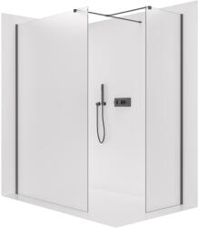 Cerano - Zuhanykabin Onyx TL/P - 8 mm - négyzet alakú tartó - matt fekete, matt üveg - 120x90x200 cm