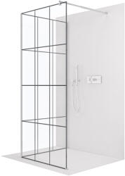 Cerano - Zuhanykabin Onyx Corner Round B/J - 8 mm - kerek tartó - króm, ipari üveg - 130x120x200 cm