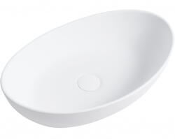 Cerano - Gaia öntött márvány mosdó - pulton - matt fehér - 55, 5x35 cm