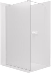 Cerano - Zuhanykabin Onyx kerek bal/jobb - 8 mm - kerek tartó - matt fehér, tejüveg - 160x200 cm
