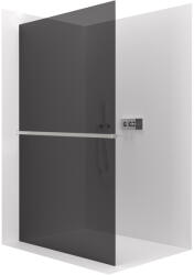 Cerano - Walk-in kristály zuhanyfal bal/jobb - 8 mm + polc/törölközőtartó - merevítő nélküli rendszer - króm, grafitüveg - 150x200 cm
