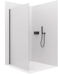 Cerano - Varone oldalfal B/J - 6 mm - matt fekete, tejüveg - 80x195 cm - egy darabból fix