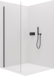 Cerano - Lantono B/J oldalfal - 8 mm - matt fekete, átlátszó üveg - 70x195 cm