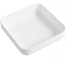 Cerano - Viva öntött márvány mosogató - pulton - matt fehér - 40x40 cm