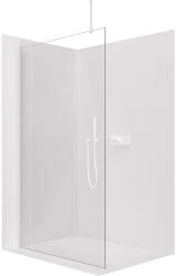 Cerano - Zuhanykabin Onyx Top Round B/J - 8 mm - kerek tartó - matt fehér, átlátszó üveg - 70x200 cm