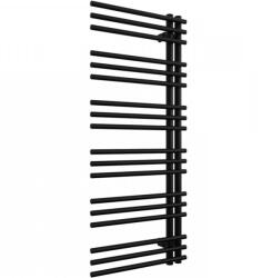 Cerano - Burke fürdőszobai radiátor - B/J - aszimmetrikus csatlakozás 50mm - 562W - matt fekete - 1200x500 mm