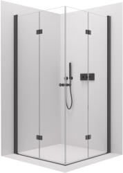 Cerano - Volpe Duo B/J zuhanykabin - 6 mm - matt fekete, átlátszó üveg - 100x60x190 cm - összecsukható