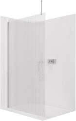 Cerano - Zuhanykabin Onyx Top Round bal/jobb - 8 mm - kerek tartó - króm, rovátkolt üveg - 60x200 cm