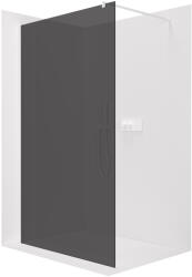 Cerano - Zuhanykabin Onyx kerek bal/jobb - 8 mm - kerek tartó - matt fehér, grafitüveg - 140x200 cm