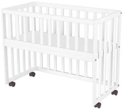 Hubners Patut copii din lemn co-sleeper Hubners Matei 94x46 cm alb (PCSHMAL) - ookee