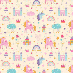 Cardex Unikornisok és mesebirodalom mintás csomagolópapír 100x70 cm 50169C