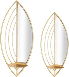 Mauro Ferretti Fali levél gyertyatartó 2 db 18x13x41/15x13x35 cm