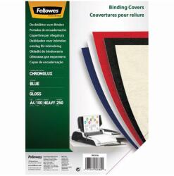 Fellowes Hátlap, A4, 250 g, fényes, FELLOWES "Chromolux", kék, 100db/cs (5378203) - iconink