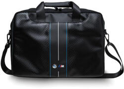 BMW Carbon & Blue Stripe bag a 16" laptop táska, fekete