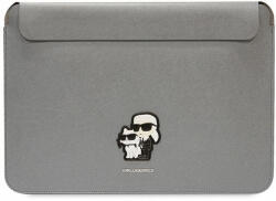 KARL LAGERFELD bag laptop 14" KLCS14SAKCPMG Saffiano Karl&Choupette laptop táska, ezüst