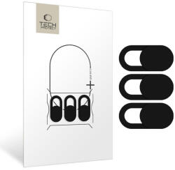 Tech-Protect CAM FIT+ 3 db-os fekete laptop webkamera takaró