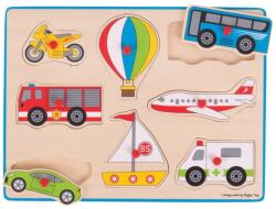 Bigjigs Toys Transport 8 piese BJ260 Puzzle