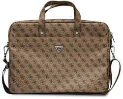 GUESS Saffiano 4G Triangle Logo laptop táska, barna