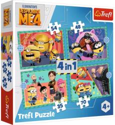 Trefl Minioni nebuni 4 în 1 34648 Puzzle