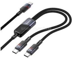 hoco. U139 adatkábel 2in1 Type-C - 2 Type-C, 120cm, FEKETE (HOCO_U139_C_C_C_B) (HOCO_U139_C_C_C_B)