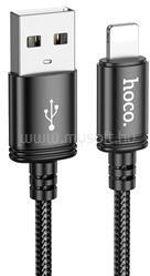 hoco. X91 adatkábel (USB - lightning, 2.4A, gyorstöltő, 300cm, cipőfűző) FEKETE (HOCO_X91_USB_LIGHTNING_B) (HOCO_X91_USB_LIGHTNING_B)