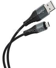 hoco. X38 adatkábel (USB - microUSB, 2.4A, gyorstöltő, 100cm, törésgátló) FEKETE (HOCO_X38_B_MICROUSB) (HOCO_X38_B_MICROUSB)