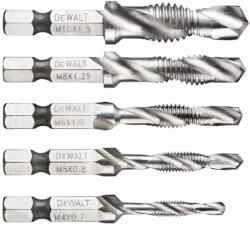 DEWALT Tartozékok - 5 darabos fúrókészlet menetfúró szerszámmal DT50060 (DT50060)