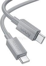 hoco. X107 adatkábel (Type-C - Type-C, 60W, PD gyorstöltő 3.0, 100cm) VILÁGOSSZÜRKE (HOCO_X107_TYPE-C_TYPE-C_G) (HOCO_X107_TYPE-C_TYPE-C_G)