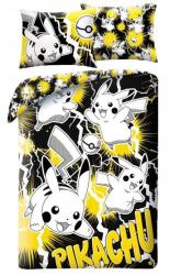 Halantex Pokemon ágyneműhuzat szett - sárga-fekete Pikachu (POK-1156BL) (POK-1156BL)