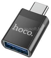 hoco. UA17 adapter USB aljzat - Type-C, adatátvitel és töltés, FEKETE (HOCO_UA17_USB_TYPEC) (HOCO_UA17_USB_TYPEC)
