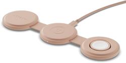 Satechi Incarcator Wireless 3 in 1 pliabil Qi2, pentru dispozitivele Apple, Magsafe, Statie de incarcare pentru Iphone, AppleWatch, AirPods, Samsung, OnePlus, Roz (ST-QTG31R)