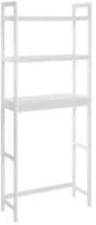 SONGMICS Raft de baie din bambus, 3 niveluri, alb, 63x26, 1x170 cm (BTS01WT) Raft