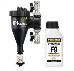Fernox Total Filter TF1 1″ rendszerbe építhető kombinált szűrő + F9 Filter Fluid 265 ml (62765) (62765)