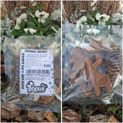  Trópus | Téli kókuszfigurák | Természetes dekor madáretetőkhöz és kézműves díszítéshez - 5 db/csomag