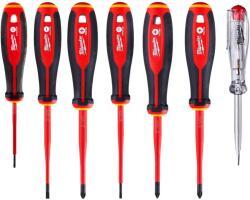 Milwaukee Csavarhúzó készlet 7 részes 1000 V-ig szigetelt Tri-Lobe (4932478738) - pepita