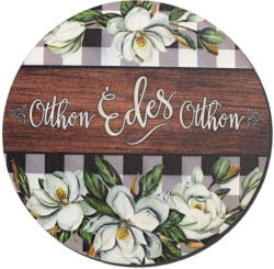  Nyomtatott fa tábla koszorú közép - Édes otthon magnólia 11, 8 (6644)