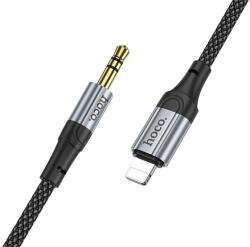 hoco. Cablu audio HOCO (jack 3, 5 mm - fulger, 100 cm, AUX, șiret) NEGRU UPA26_JACK-LIGHTNING (UPA26_JACK-LIGHTNING)