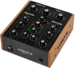 VONYX VDJ250 2 csatornás DJ keverő, Rotary Mixer - pepita