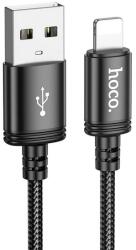 hoco. X91 cablu de date (USB - lightning, 2.4A, încărcător rapid, 300cm, șiret) NEGRU (X91_USB_LIGHTNING_B)