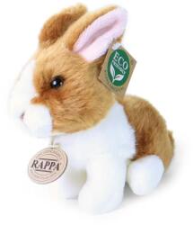 Rappa Iepuraș de pluș alb-maro așezat 16 cm ECO-FRIENDLY (RP252042)