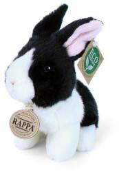Rappa Iepuraș de pluș alb-negru așezat 16 cm ECO-FRIENDLY (RP252103)