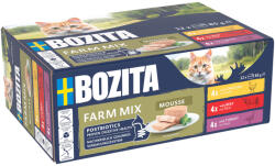 Bozita 12x85g Bozita Mousse MIxed Farm nedves macskatáp mix