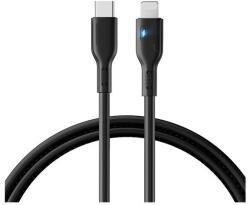 JOYROOM adatkábel, type-c - lightning, 20w, gyorstöltő, 200cm, led jelzés, fekete (S-CL020A13_200_B)