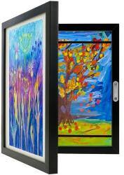 Kruzzel Művészi keret A4-es rajzokhoz, KRUZZEL készlet, 150 rajz befogadására alkalmas, fekete, 33x24x3cm (00025419)